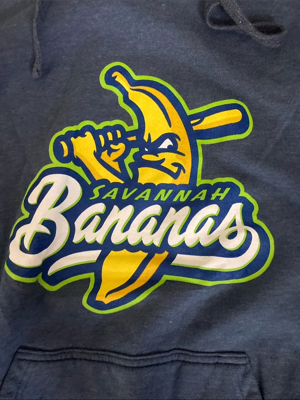 Savannah Bananas Navy Graphic Hoodie size medium - Picture 2 of 5